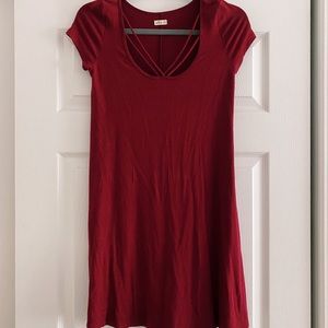Maroon Tshirt Dress
